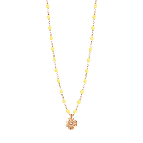 Gigi Clozeau - Clover Lumière Mimosa Diamond Necklace, Rose Gold, 16.5