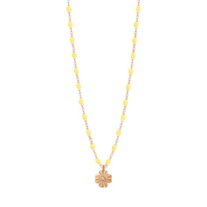 Gigi Clozeau - Clover Lumière Mimosa Diamond Necklace, Rose Gold, 16.5"