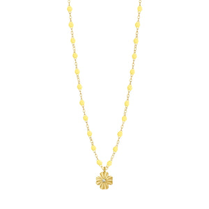 Gigi Clozeau - Clover Lumière Mimosa Diamond Necklace, Yellow Gold, 16.5"