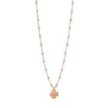 Gigi Clozeau - Clover Lumière Opal Diamond Necklace, Rose Gold, 16.5"