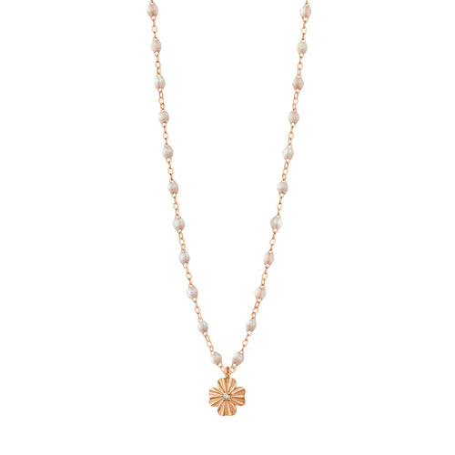 Gigi Clozeau - Clover Lumière Opal Diamond Necklace, Rose Gold, 16.5