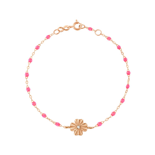 Gigi Clozeau - Clover Lumière Pink Diamond Bracelet, Rose Gold, 6.7