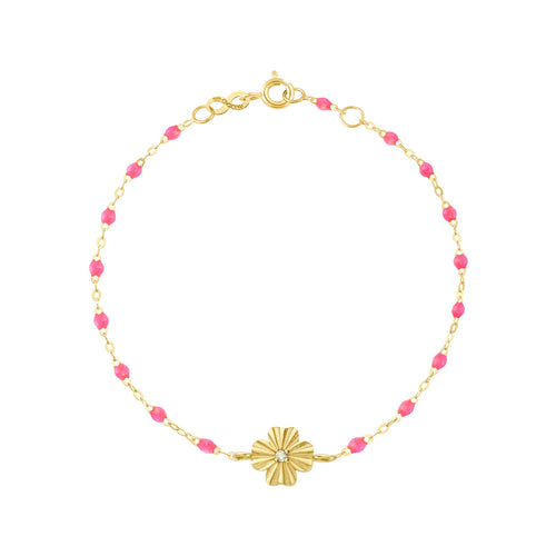 Gigi Clozeau - Clover Lumière Pink Diamond Bracelet, Yellow Gold, 6.7