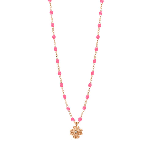 Gigi Clozeau - Clover Lumière Pink Diamond Necklace, Rose Gold, 16.5