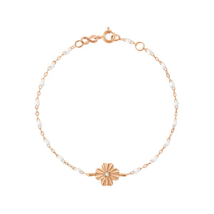 Gigi Clozeau - Clover Lumière White Diamond Bracelet, Rose Gold, 6.7"