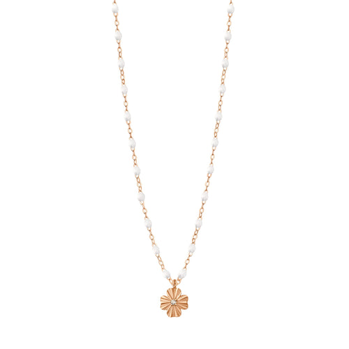 Gigi Clozeau - Clover Lumière White Diamond Necklace, Rose Gold, 16.5