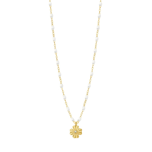 Gigi Clozeau - Clover Lumière White Diamond Necklace, Yellow Gold, 16.5
