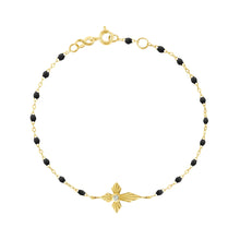 Gigi Clozeau - Croix Lumière Black Diamond Bracelet, Yellow Gold, 6.7"