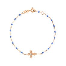 Gigi Clozeau - Croix Lumière Bleuet diamond Bracelet, Rose Gold, 6.7"