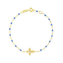 Gigi Clozeau - Croix Lumière Bleuet diamond Bracelet, Yellow Gold, 6.7"