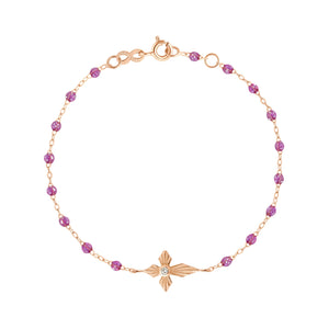 Gigi Clozeau - Croix Lumière Galaxy Diamond Bracelet, Rose Gold, 6.7"