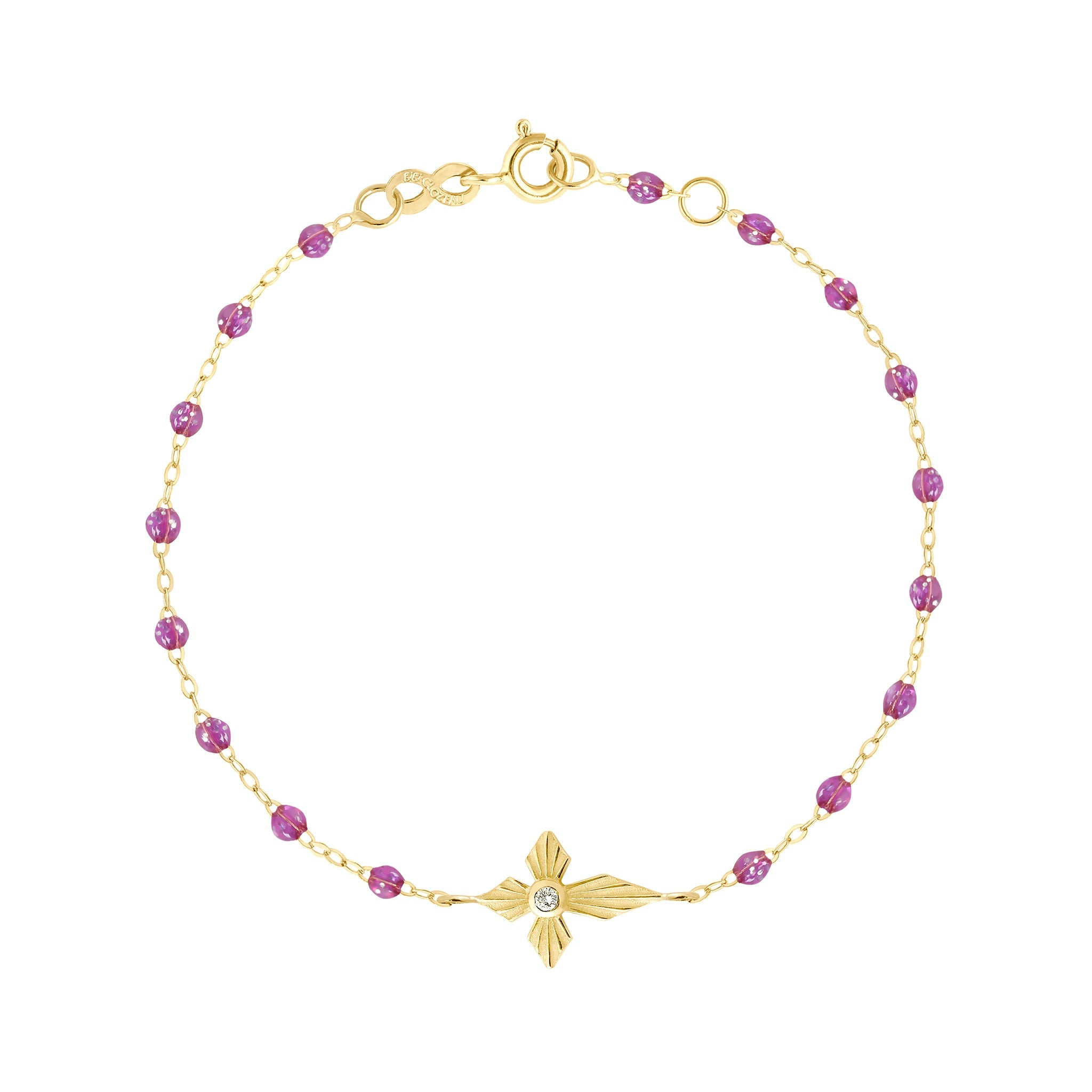 Gigi Clozeau - Croix Lumière Galaxy Diamond Bracelet, Yellow Gold, 6.7"