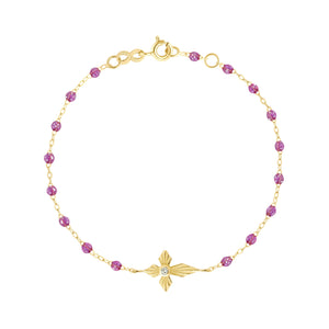 Gigi Clozeau - Croix Lumière Galaxy Diamond Bracelet, Yellow Gold, 6.7"