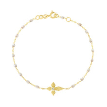 Gigi Clozeau - Croix Lumière Opal Diamond Bracelet, Yellow Gold, 6.7"