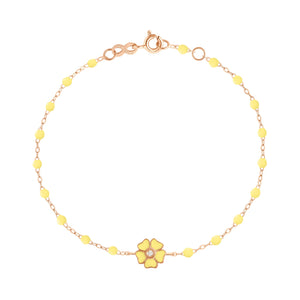 Gigi Clozeau - Flower Classic Gigi Mimosa diamond bracelet, Rose Gold, 6.7"