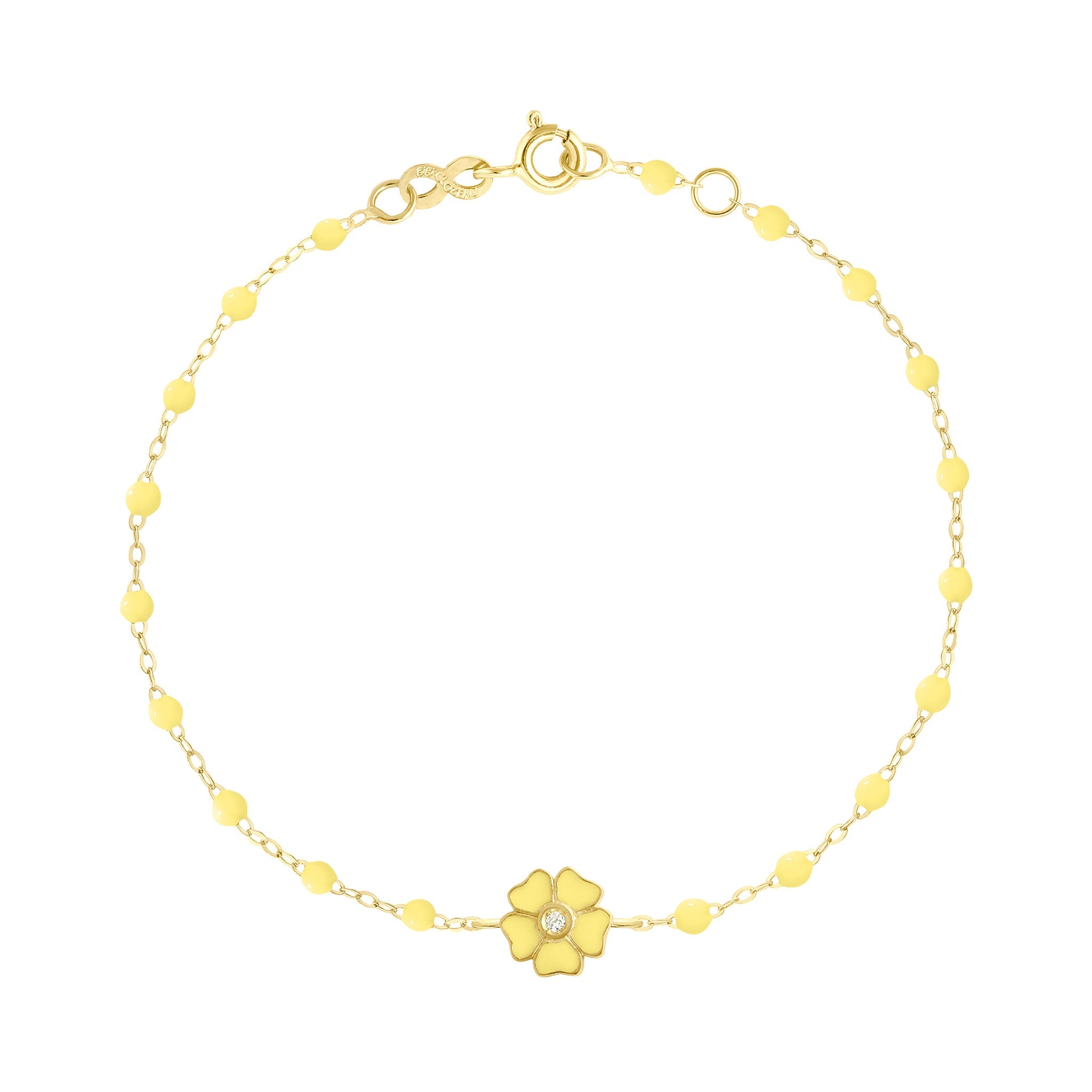 Gigi Clozeau - Flower Classic Gigi Mimosa diamond bracelet, Yellow Gold, 6.7"