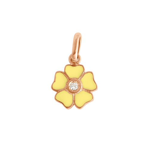 Gigi Clozeau - Flower Mimosa diamond pendant, Rose Gold