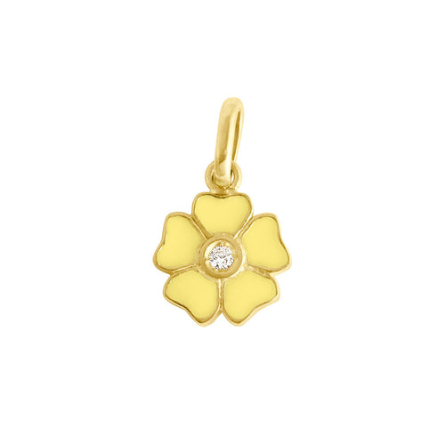 Gigi Clozeau - Flower Mimosa diamond pendant, Yellow Gold