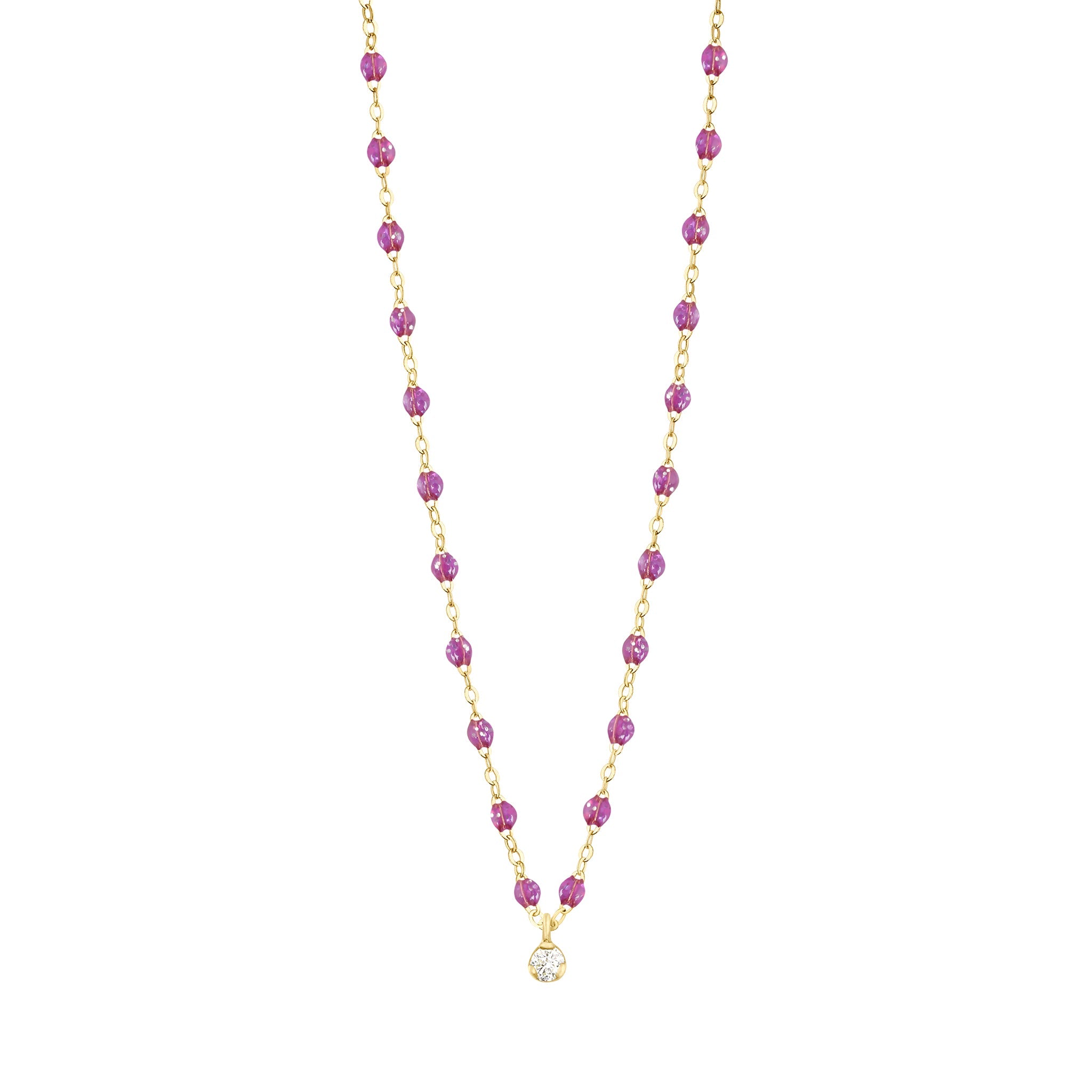 Gigi Clozeau - Gigi Supreme Classic 1 Diamond Necklace, Galaxy, Yellow Gold, 16.5"