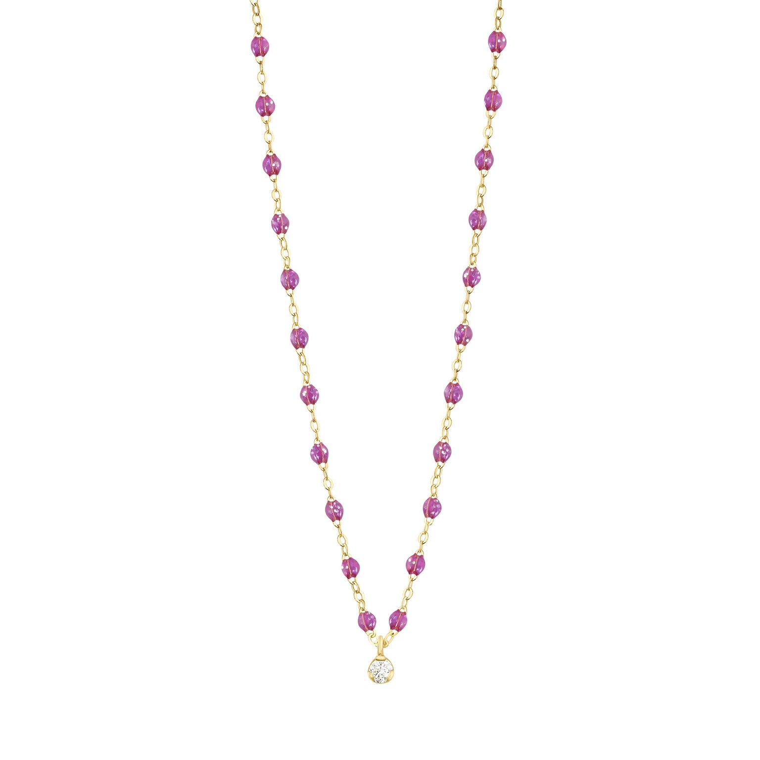 Gigi Clozeau - Gigi Supreme Classic 1 Diamond Necklace, Galaxy, Yellow Gold, 16.5"