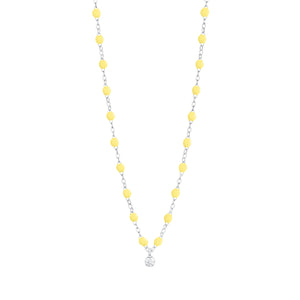 Gigi Clozeau - Gigi Supreme Classic 1 Diamond Necklace, Mimosa, White Gold, 16.5"