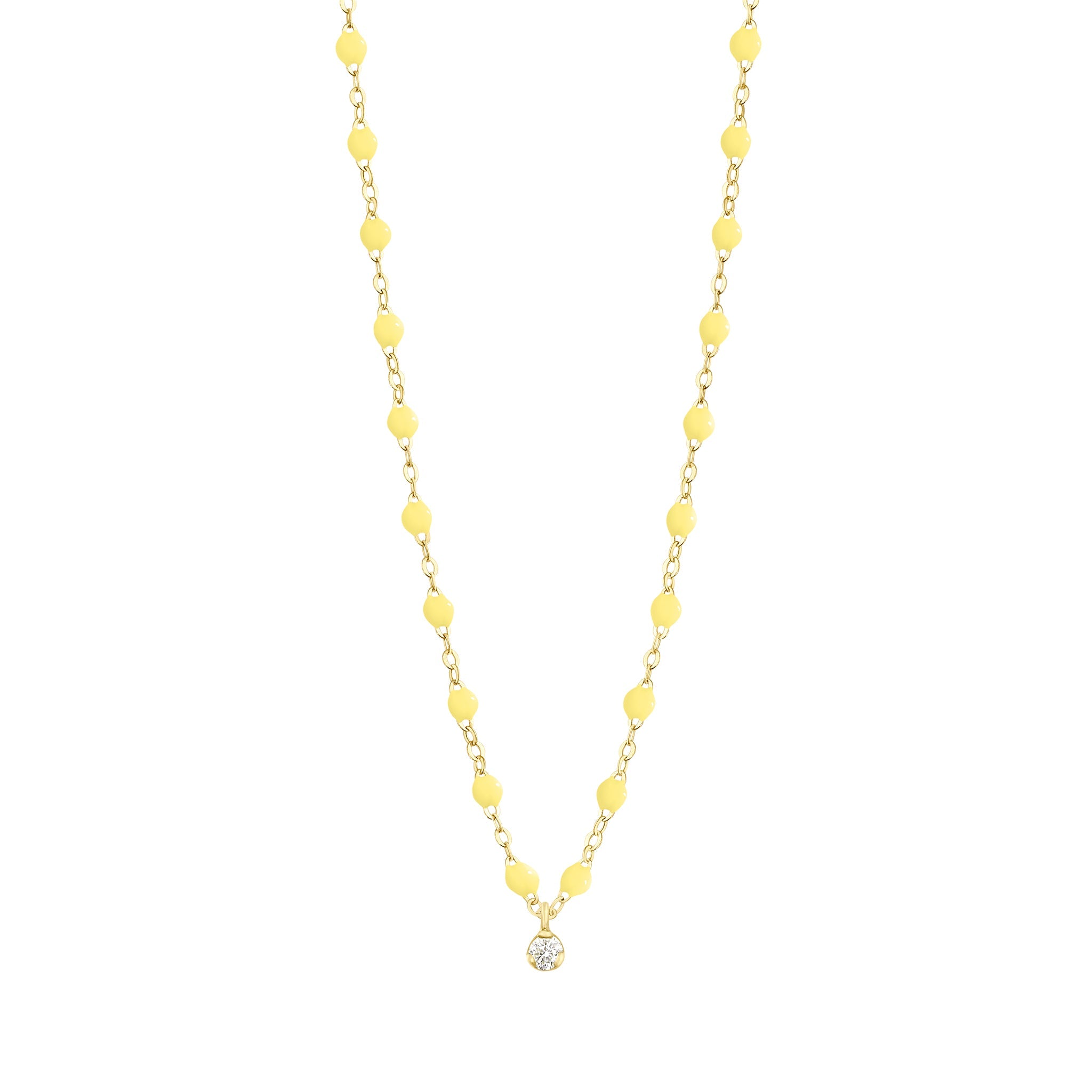 Gigi Clozeau - Gigi Supreme Classic 1 Diamond Necklace, Mimosa, Yellow Gold, 16.5"