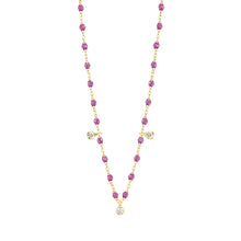 Gigi Clozeau - Gigi Supreme Classic 3 Diamond Necklace, Galaxy, Yellow Gold, 17.7"