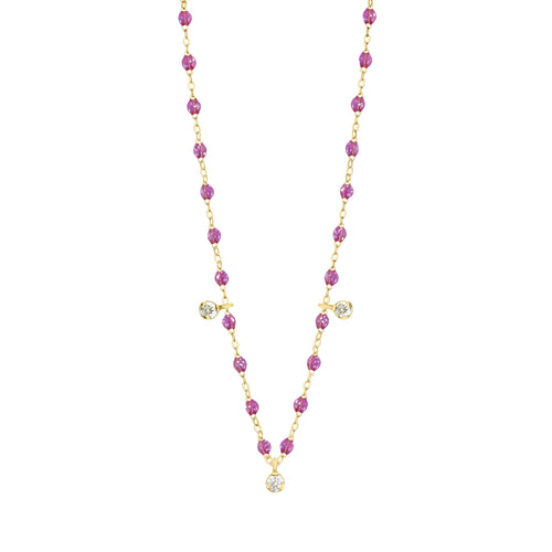 Gigi Clozeau - Gigi Supreme Classic 3 Diamond Necklace, Galaxy, Yellow Gold, 17.7