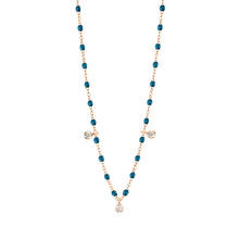 Gigi Clozeau - Gigi Supreme Classic 3 Diamond Necklace, Jungle, Rose Gold, 17.7"