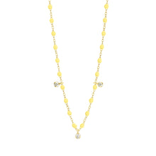 Gigi Clozeau - Gigi Supreme Classic 3 Diamond Necklace, Mimosa, Yellow Gold, 17.7"