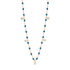 Gigi Clozeau - Gigi Supreme Classic 5 Diamond Necklace, Jungle, Rose Gold, 17.7"