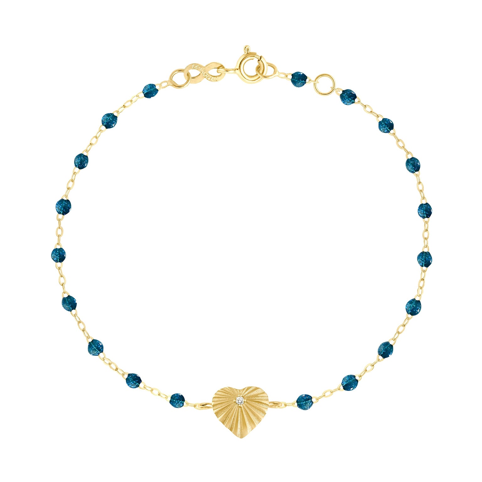 Gigi Clozeau - Heart Lumière Jungle Diamond Bracelet, Yellow Gold, 6.7"