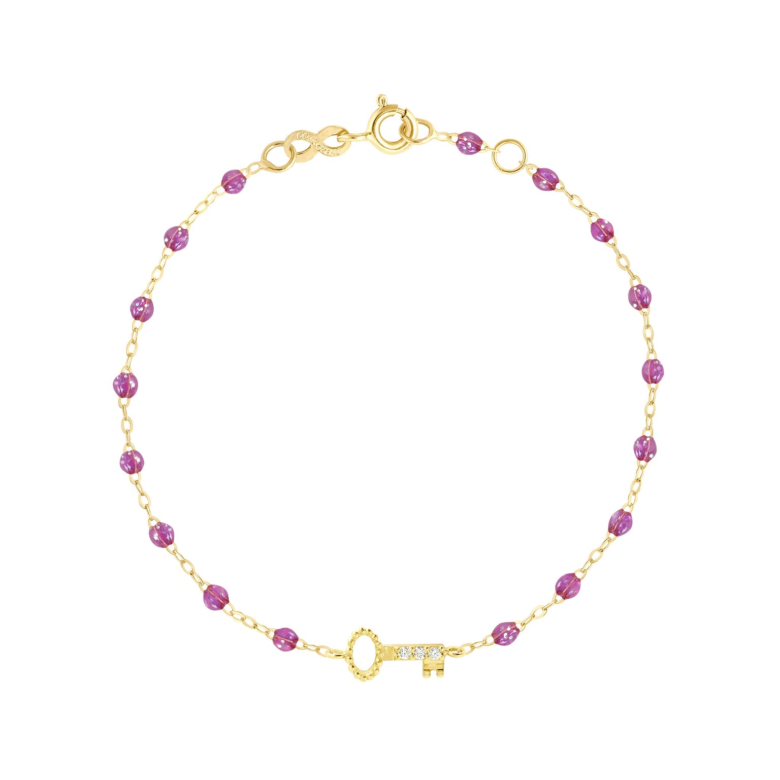 Gigi Clozeau - Key Diamond Galaxy Bracelet, Yellow Gold, 6.7"