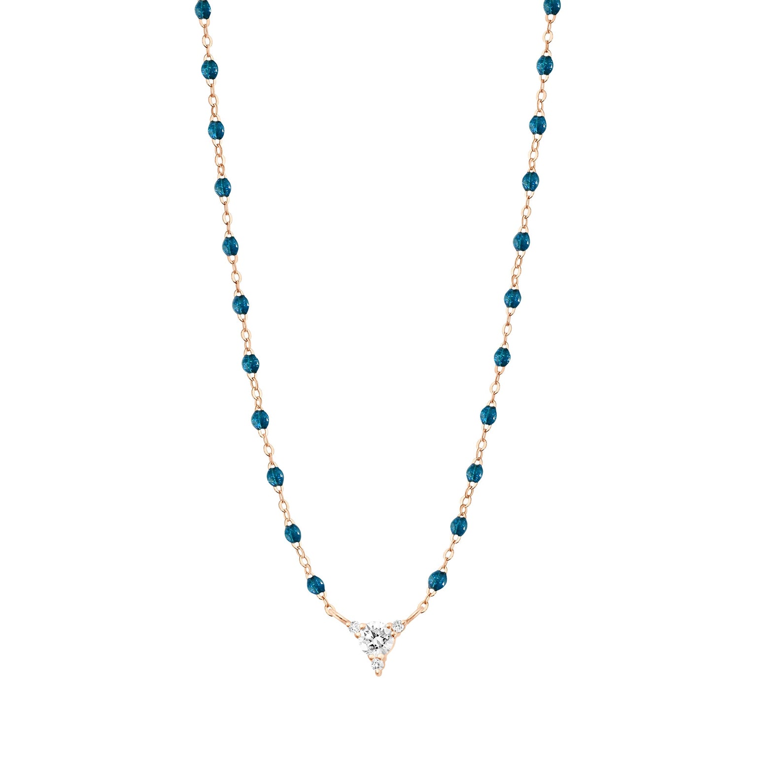 Gigi Clozeau - Kosmos Jungle Necklace, Rose Gold, 16.5"