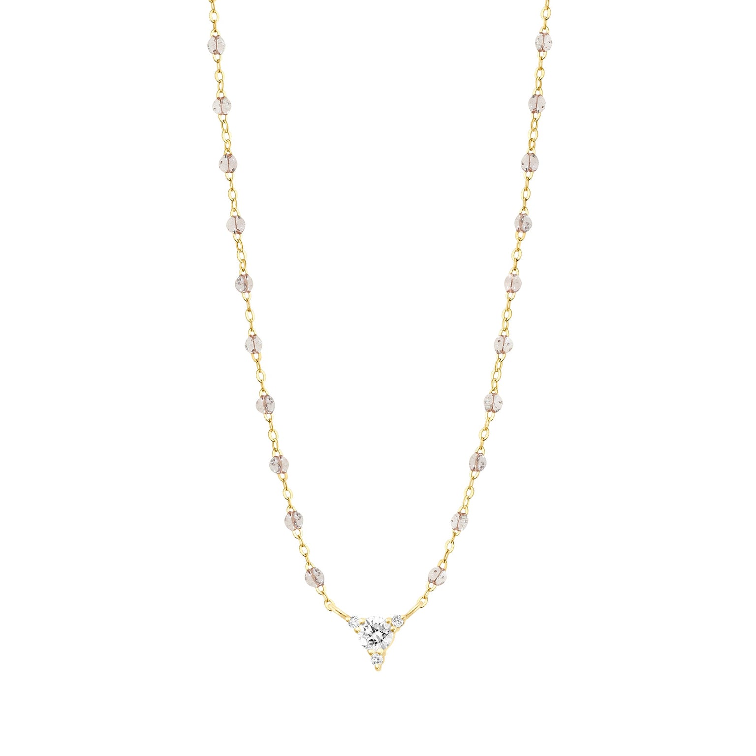 Gigi Clozeau - Kosmos Sparkle Necklace, Yellow Gold, 16.5"