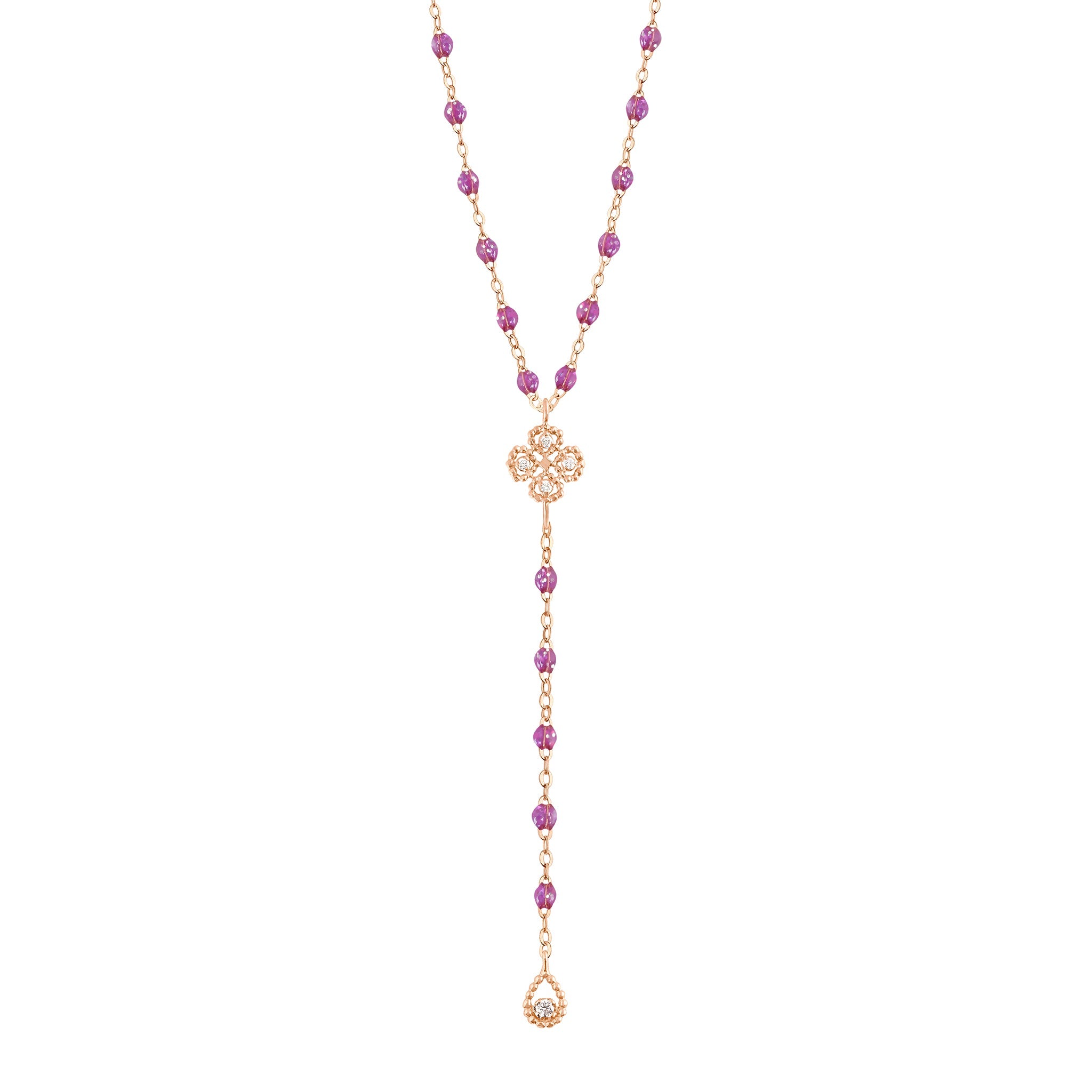 Gigi Clozeau - Lucky Classic Gigi Galaxy Diamond rosary, Rose Gold, 17.7"