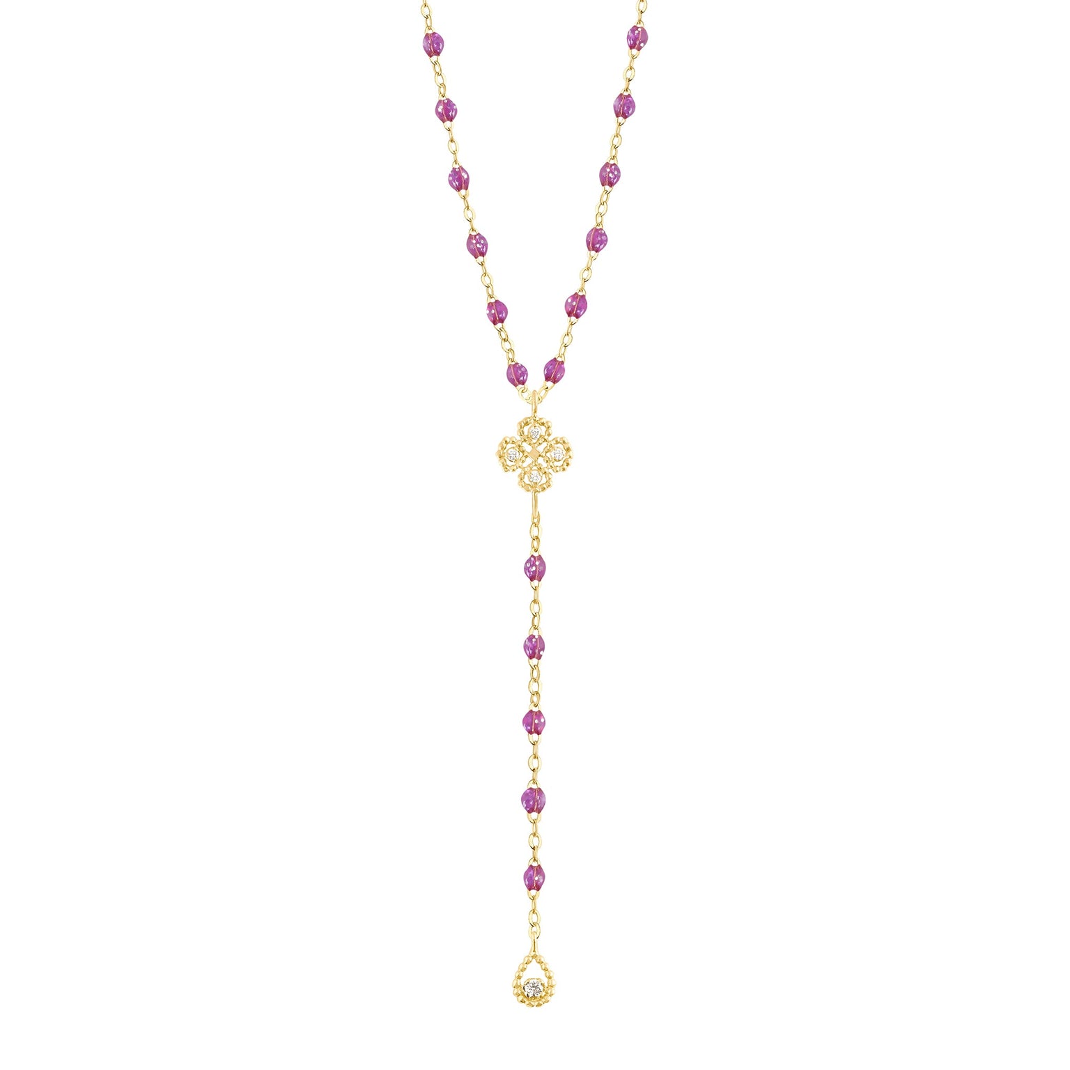 Gigi Clozeau - Lucky Classic Gigi Galaxy Diamond rosary, Yellow Gold, 17.7"