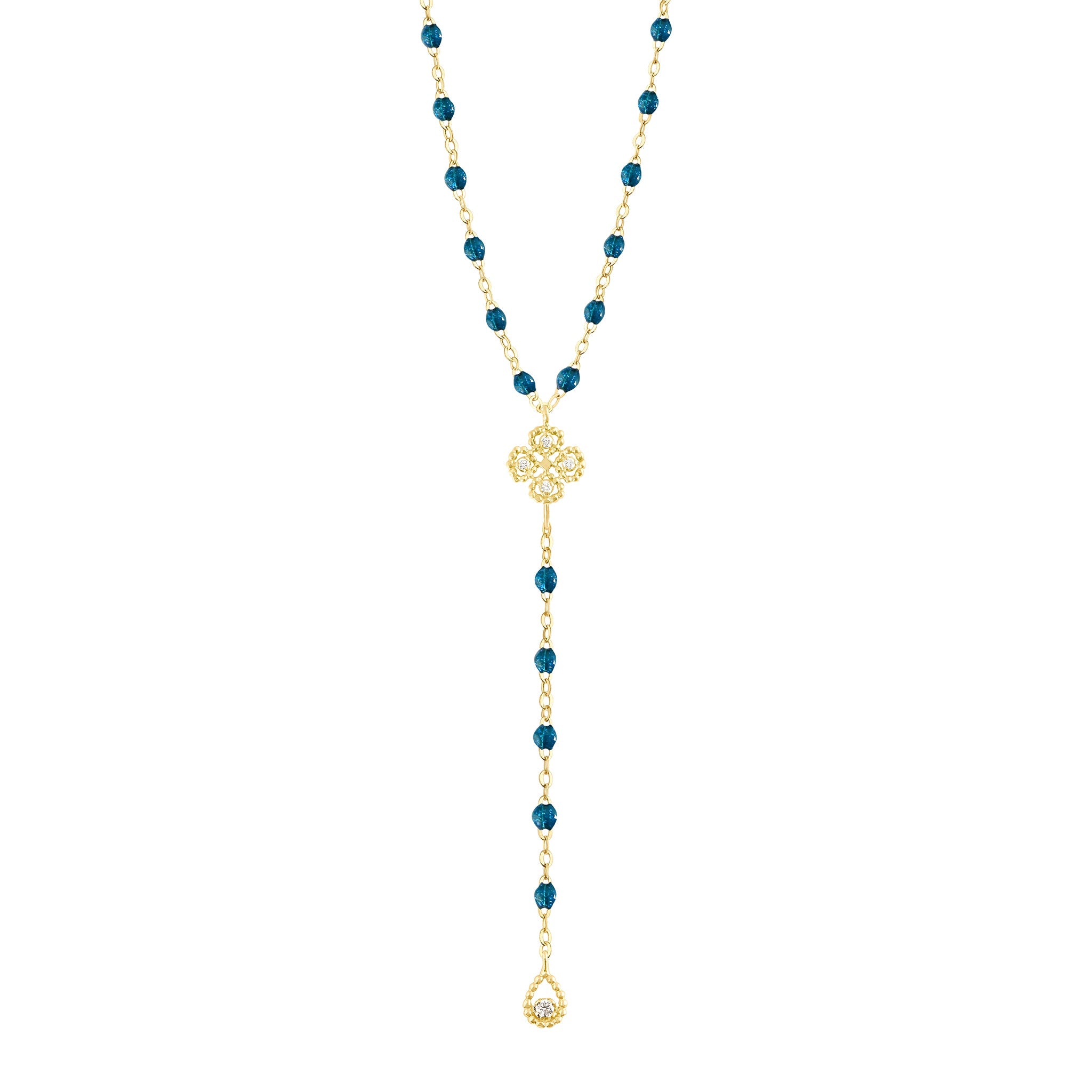 Lucky Classic Gigi Jungle diamond Lariat, Yellow Gold, 17.7