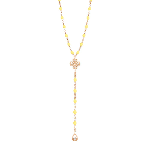 Gigi Clozeau - Lucky Classic Gigi Mimosa diamond rosary, Rose Gold, 17.7