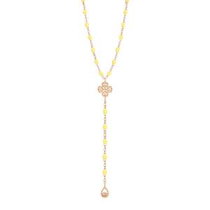 Gigi Clozeau - Lucky Classic Gigi Mimosa diamond rosary, Rose Gold, 17.7"