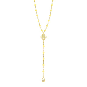 Gigi Clozeau - Lucky Classic Gigi Mimosa diamond rosary, Yellow Gold, 17.7"