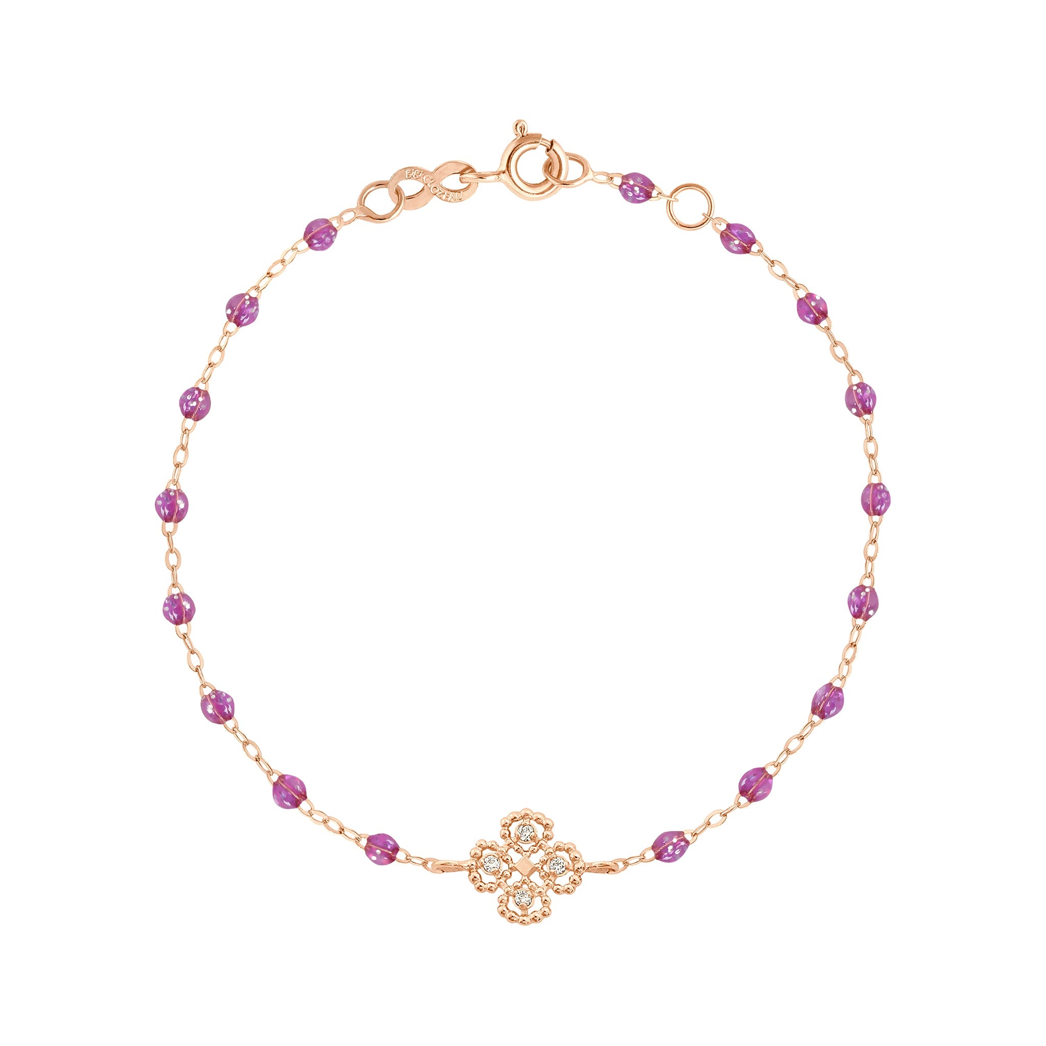 Gigi Clozeau - Lucky Clover Classic Gigi Galaxy Diamond Bracelet, Rose Gold, 6.7"