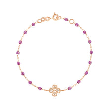 Gigi Clozeau - Lucky Clover Classic Gigi Galaxy Diamond Bracelet, Rose Gold, 6.7"