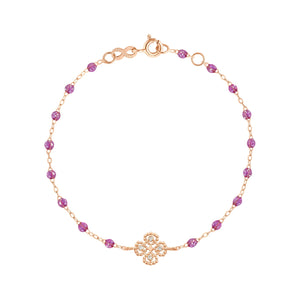Gigi Clozeau - Lucky Clover Classic Gigi Galaxy Diamond Bracelet, Rose Gold, 6.7"