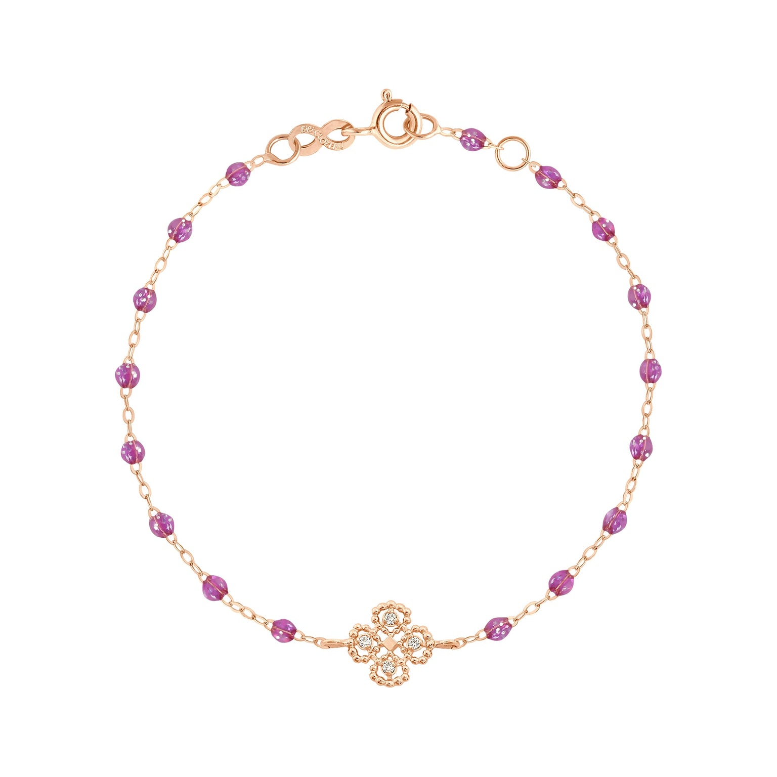 Gigi Clozeau - Lucky Clover Classic Gigi Galaxy Diamond Bracelet, Rose Gold, 6.7"