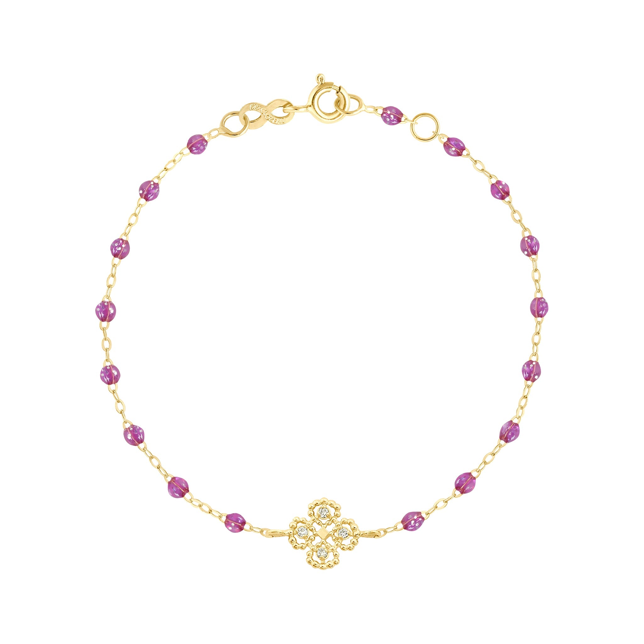 Gigi Clozeau - Lucky Clover Classic Gigi Galaxy Diamond Bracelet, Yellow Gold, 6.7"