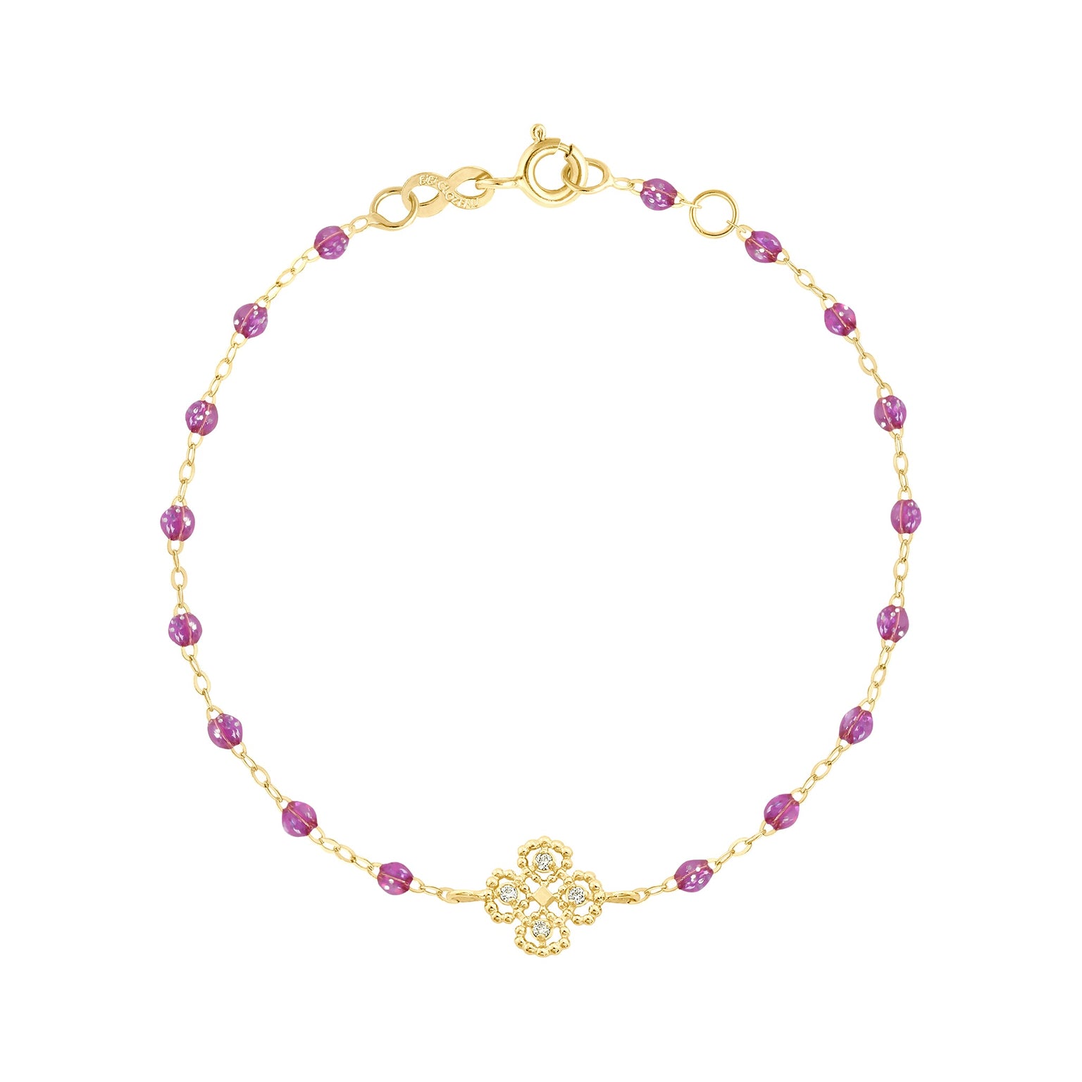 Gigi Clozeau - Lucky Clover Classic Gigi Galaxy Diamond Bracelet, Yellow Gold, 6.7"