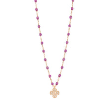 Gigi Clozeau - Lucky Clover Classic Gigi Galaxy Diamond Necklace, Rose Gold, 16.5"