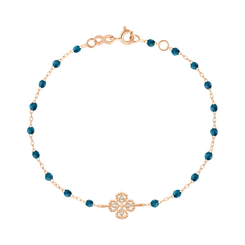 Gigi Clozeau - Lucky Clover Classic Gigi Jungle diamond Bracelet, Rose Gold, 6.7