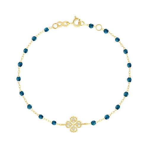 Gigi Clozeau - Lucky Clover Classic Gigi Jungle diamond Bracelet, Yellow Gold, 6.7